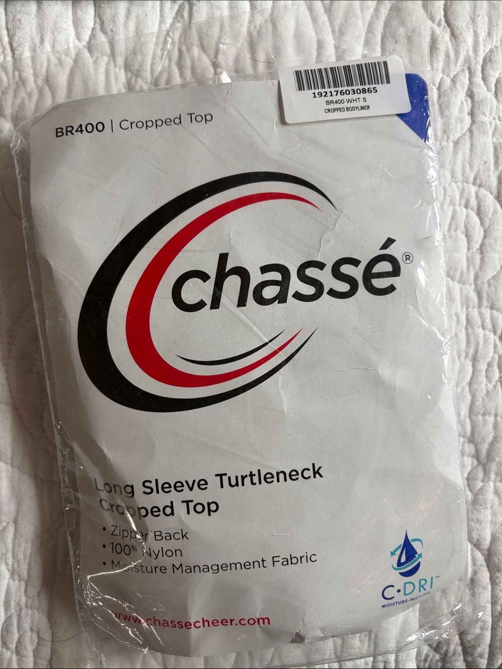 chassé Long Sleeve Turtleneck Cropped Top - White